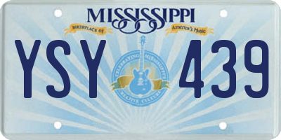MS license plate YSY439
