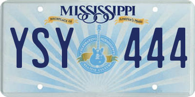 MS license plate YSY444