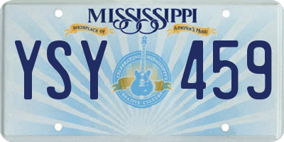 MS license plate YSY459