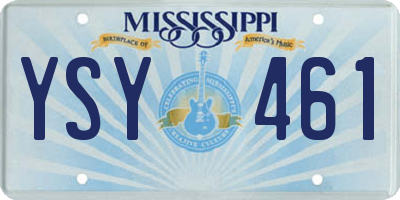 MS license plate YSY461