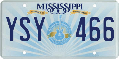 MS license plate YSY466