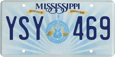 MS license plate YSY469