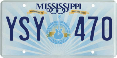 MS license plate YSY470