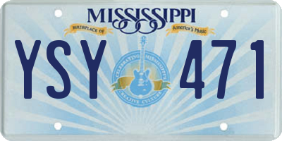 MS license plate YSY471