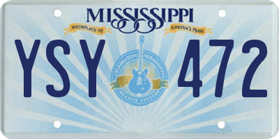 MS license plate YSY472