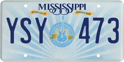 MS license plate YSY473
