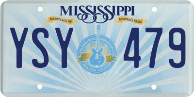 MS license plate YSY479