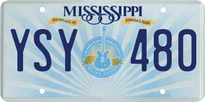 MS license plate YSY480