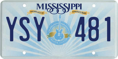 MS license plate YSY481