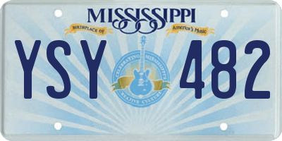 MS license plate YSY482