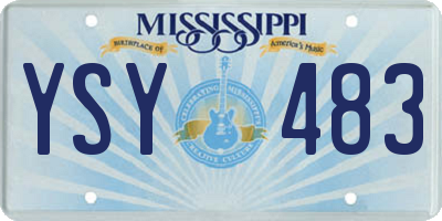 MS license plate YSY483