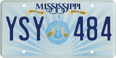 MS license plate YSY484
