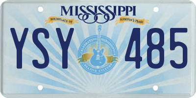 MS license plate YSY485