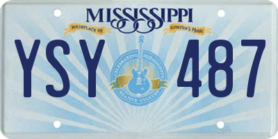 MS license plate YSY487