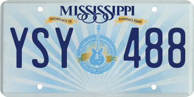 MS license plate YSY488