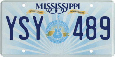 MS license plate YSY489