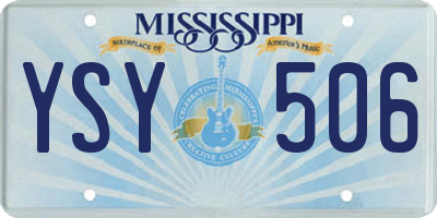 MS license plate YSY506