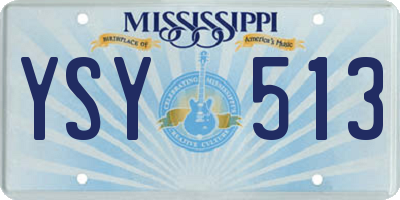 MS license plate YSY513