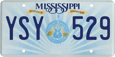 MS license plate YSY529