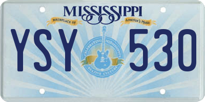 MS license plate YSY530