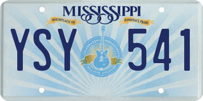 MS license plate YSY541