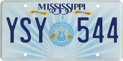 MS license plate YSY544