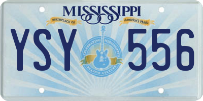 MS license plate YSY556