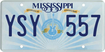 MS license plate YSY557