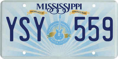 MS license plate YSY559