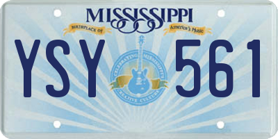 MS license plate YSY561