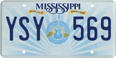 MS license plate YSY569