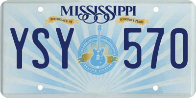 MS license plate YSY570