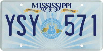 MS license plate YSY571