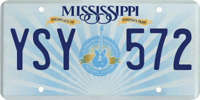 MS license plate YSY572