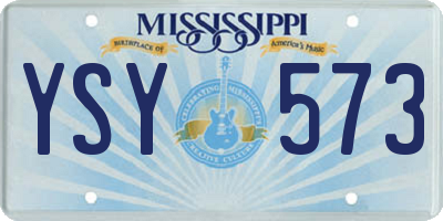 MS license plate YSY573