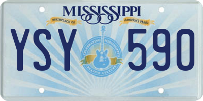MS license plate YSY590