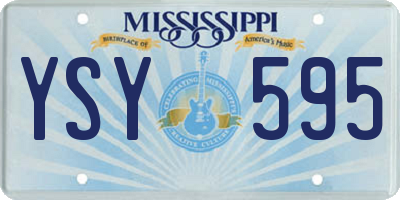 MS license plate YSY595