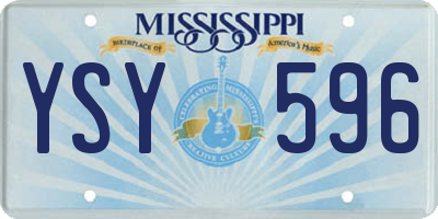 MS license plate YSY596