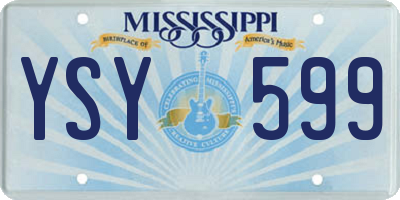 MS license plate YSY599