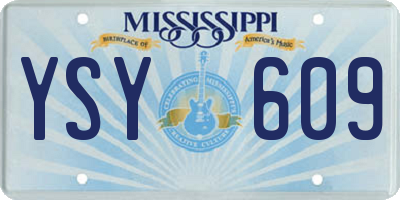 MS license plate YSY609