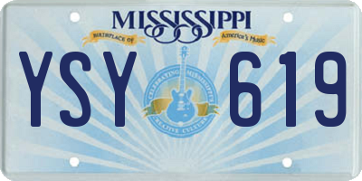 MS license plate YSY619