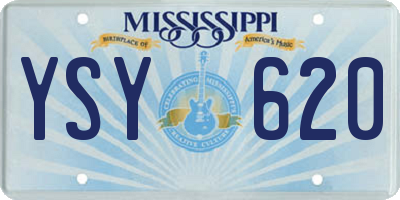MS license plate YSY620
