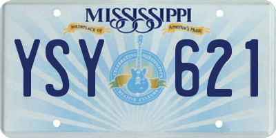 MS license plate YSY621