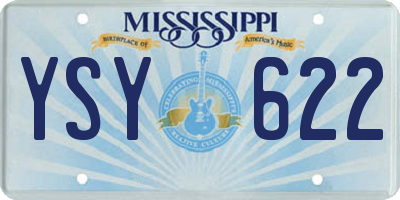 MS license plate YSY622