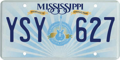 MS license plate YSY627