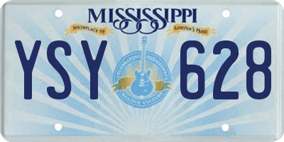 MS license plate YSY628