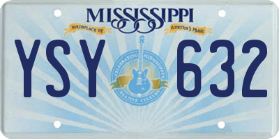 MS license plate YSY632