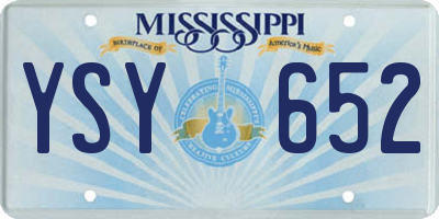 MS license plate YSY652