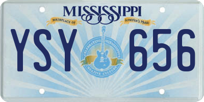 MS license plate YSY656