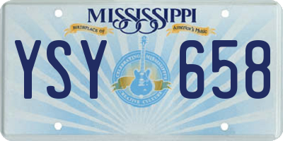 MS license plate YSY658